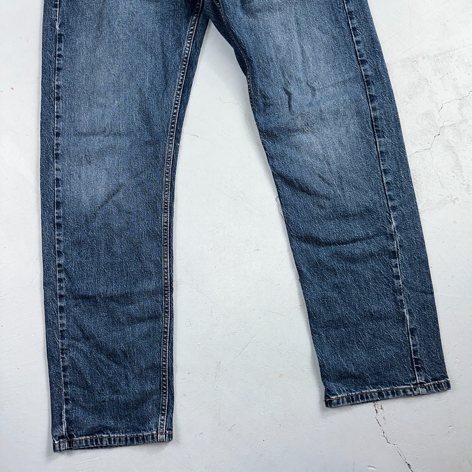 Levis 505 Vintage Y2K Jeans Blue Med Wash Zipper Fly Straight 36x32 Act 36x31