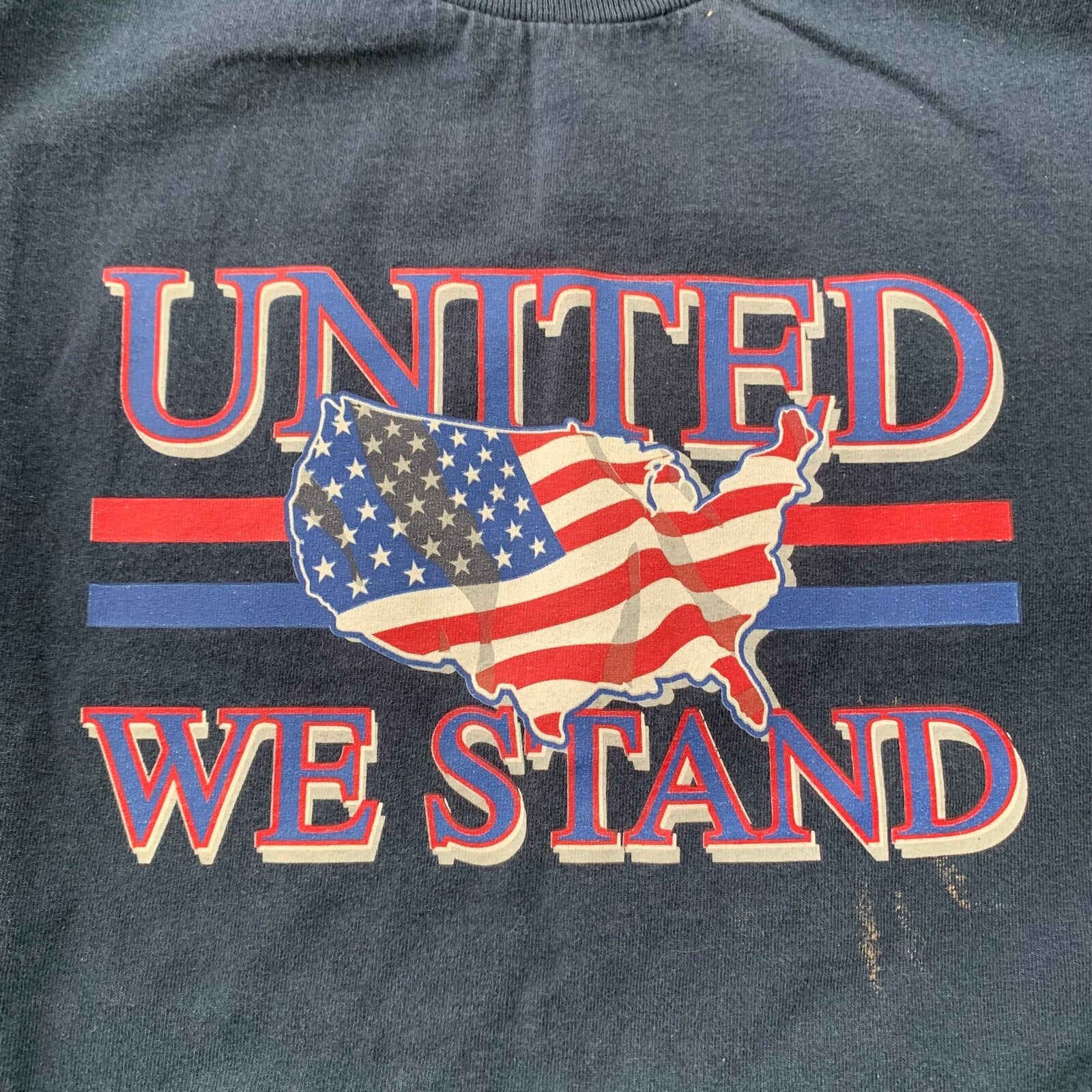 USA United We Stand Vintage T Shirt America Country Love Rap Eagle Flag Music
