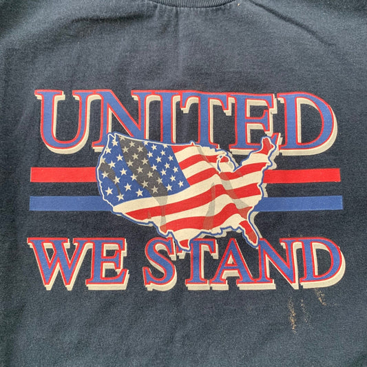 USA United We Stand Vintage T Shirt America Country Love Rap Eagle Flag Music