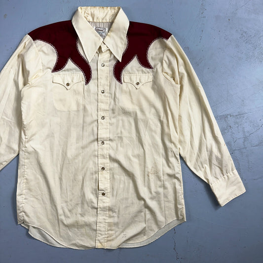 Vintage H BAR C California Ranchwear Western SHIRT USA Men’s Pearl Snap Size 48