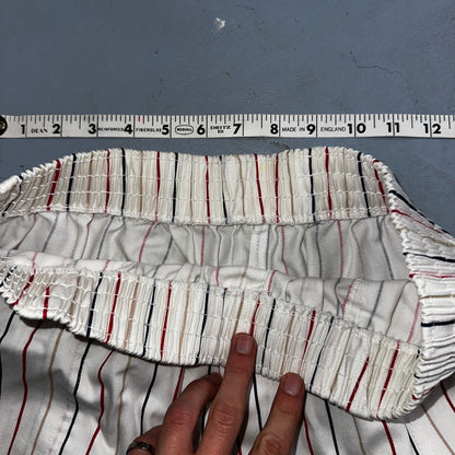 Cabin Creek Shorts Womens 12 Red White Striped Front Cotton Blend High Rise