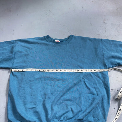 Vintage Crew Neck Sweatshirt 90s Women's Pullover Sweater Blue Hanes Her Way L