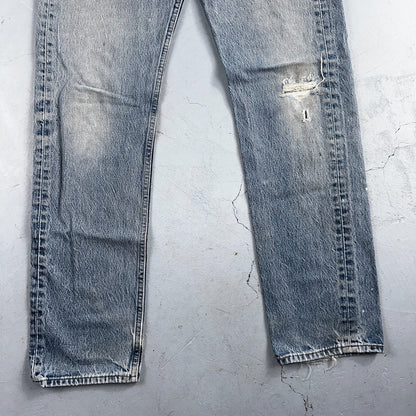 Levis 501 Vintage 90s Mexico Straight Leg Jeans Blue Light Wash 33x36 Act 31x32