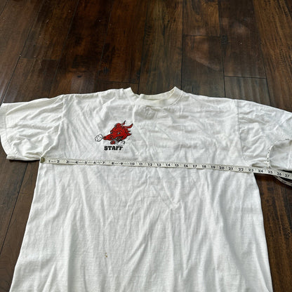 Oneita 90s Lot 2 Vintage T Shirt Dallas Oregon Dragons Basic White Grey Rap