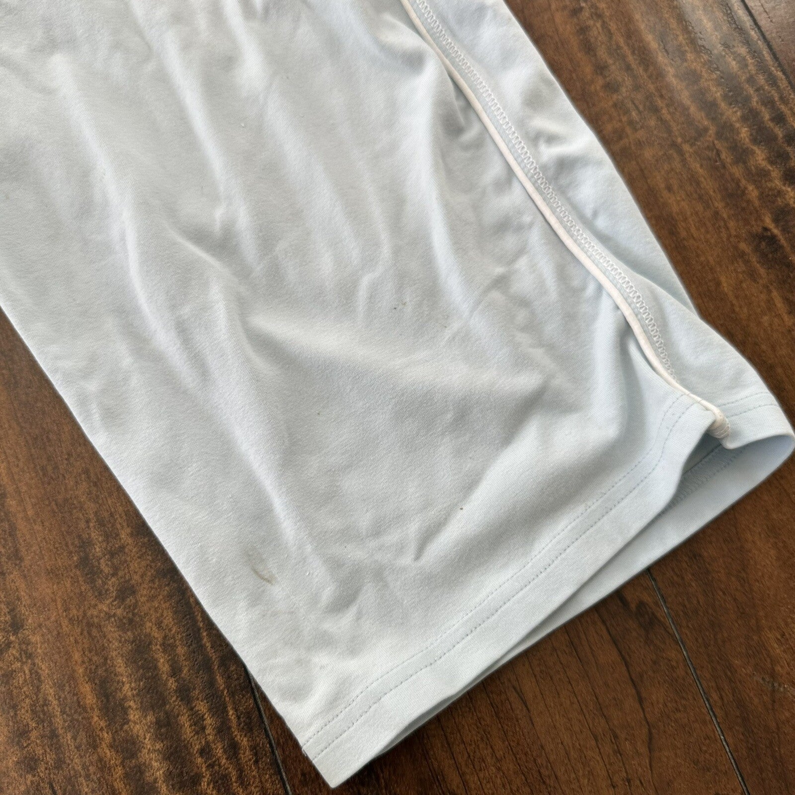 Gloria Vanderbilt Sport Pants Womens PL Blue Sweatpants Cotton Caro Pocket Capri