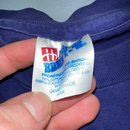 Mountain Ski Shasta VTG T Shirt Blood Center Medical Fun Graphic 90s Hanes Beefy