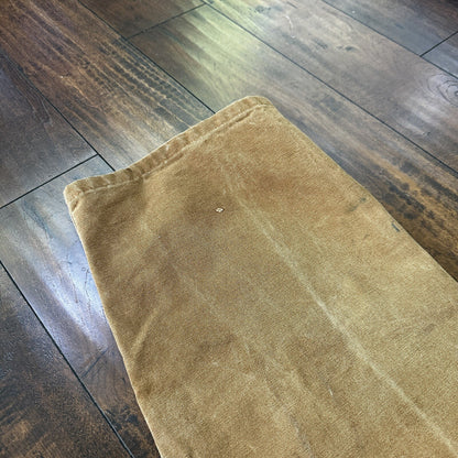 Carhartt DKB Double Knee Duck Unlined Bib Work Tan Brown Overalls 40x27 VTG