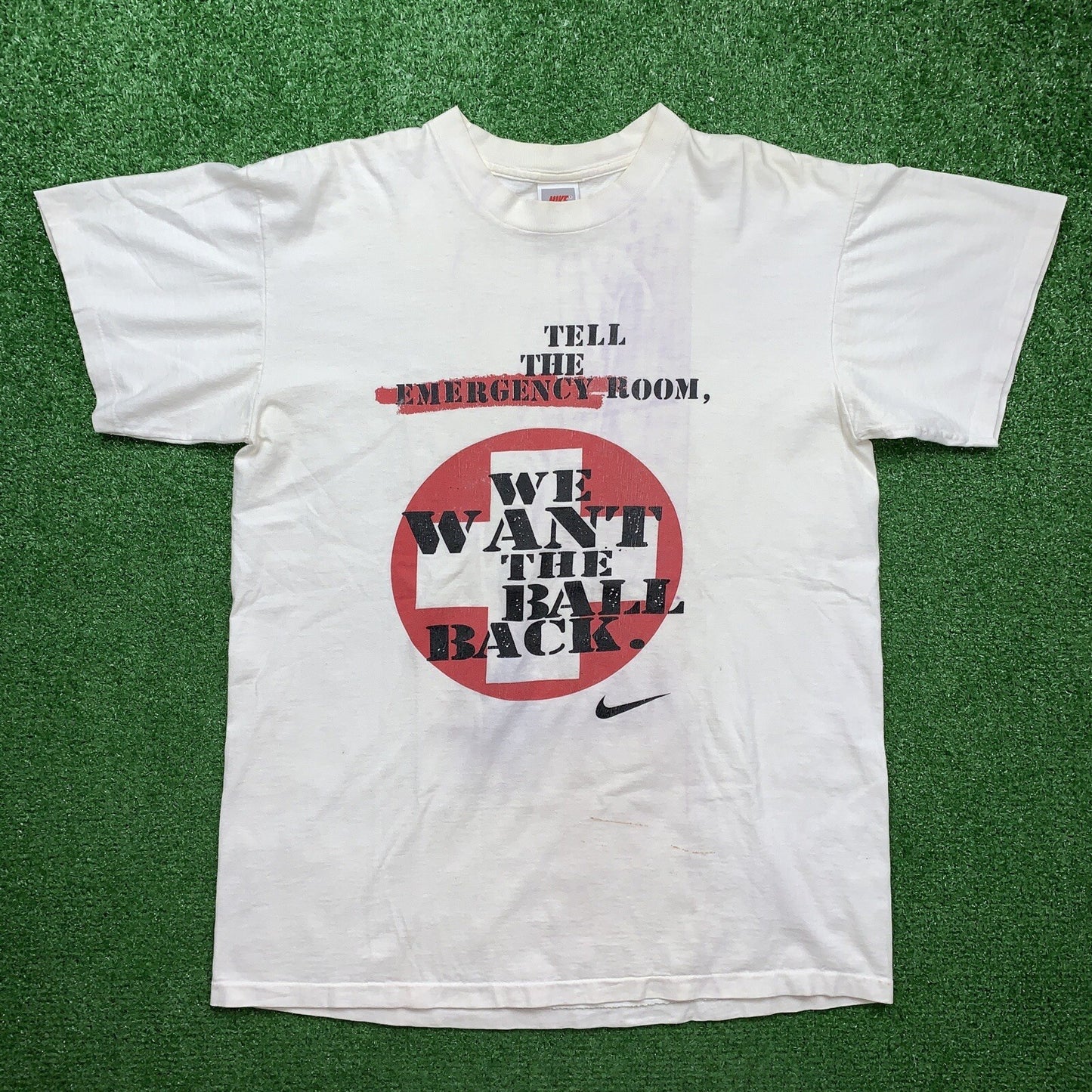 Vintage Nike T Shirt USA Rare Basic 90s Emergency Room Ball Back Tennis Gym