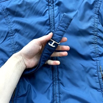 Vintage Tempco Goose Down Puffer Coat Mens S Blue Insulated Hooded Jacket