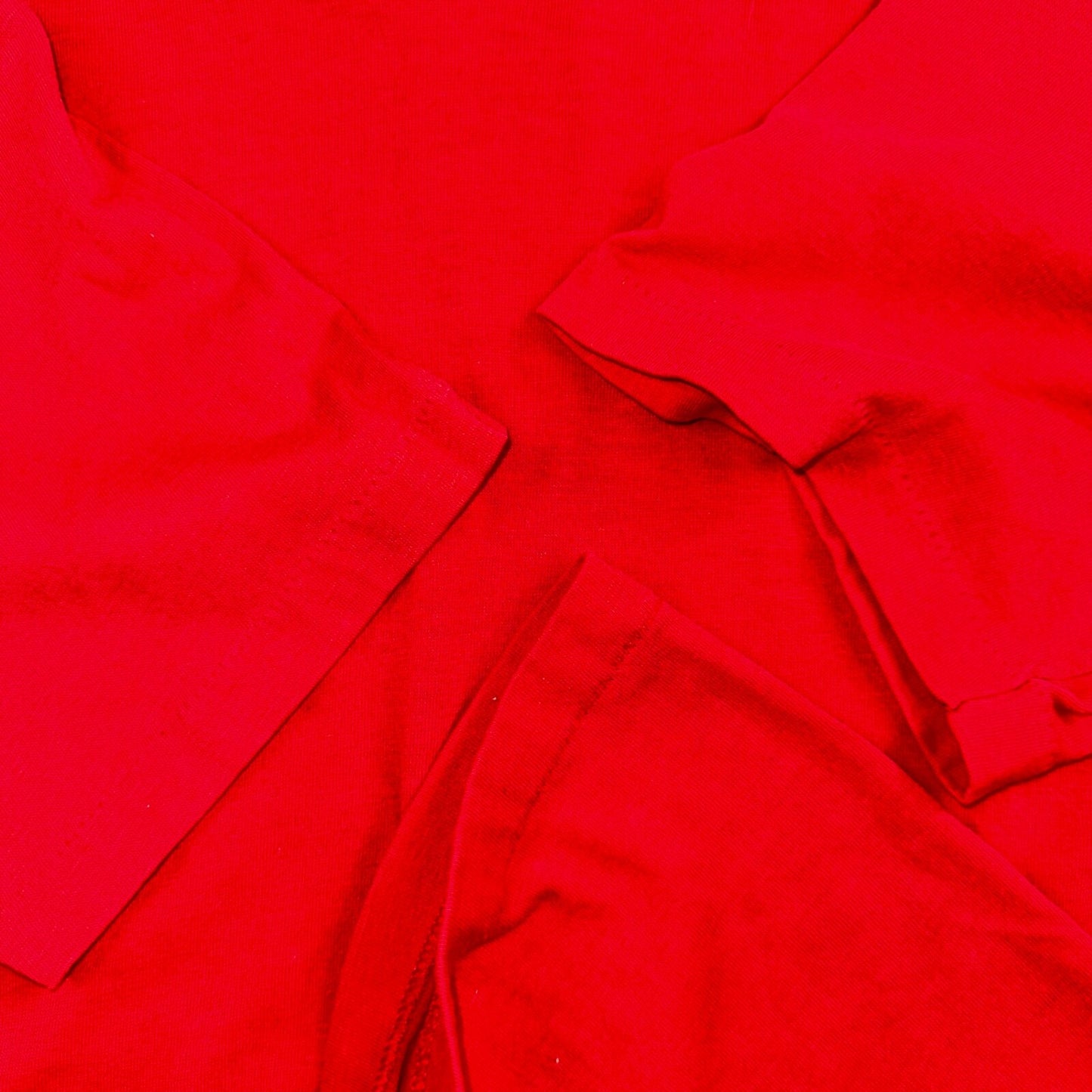 1970s USA VTG T Shirt Red No Print Lot 1 Single Stitch Basic Tee Simple