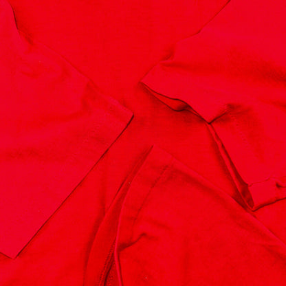 1970s USA VTG T Shirt Red No Print Lot 1 Single Stitch Basic Tee Simple