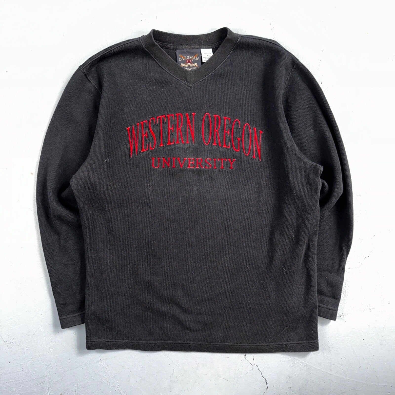 Vintage Oarsman Western Oregon University Crewneck Sweatshirt Thick Shirt M