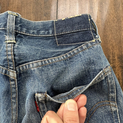 Levis 501 XX Big E True Vintage 60s Redline Denim Capri Jeans 1960s 25x24 Chop
