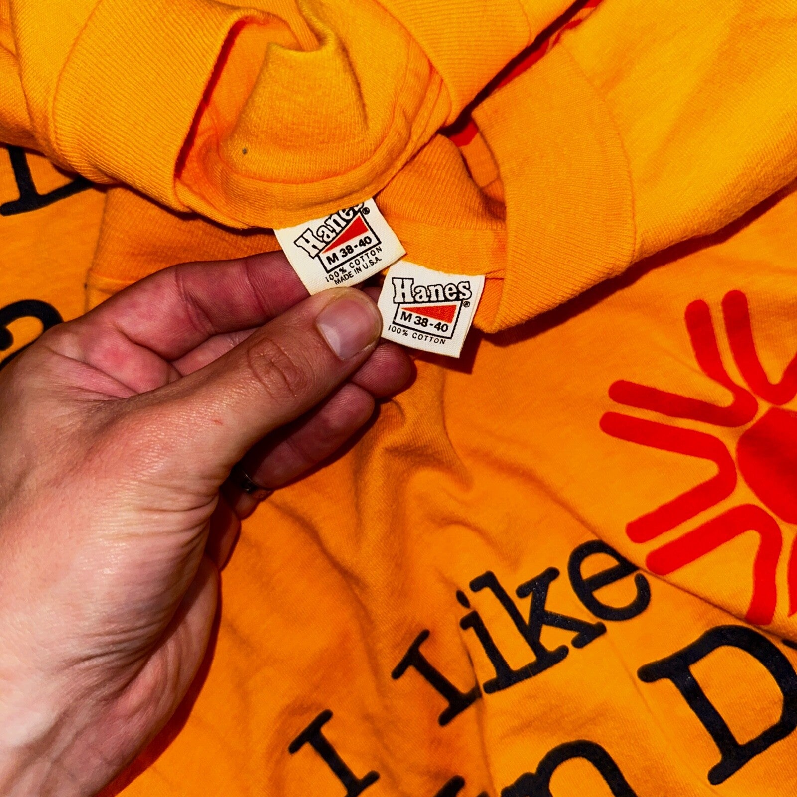 70s Hanes I Like Van Dyke VTG T Shirt Sun Funny Car Driving Girl Political 1970s