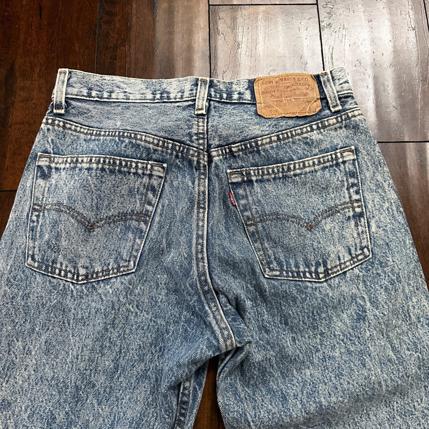 VTG 90s Levis 501 Button Fly 30x36 USA Tag Jeans Straight Acid Wash XX Act 27x32