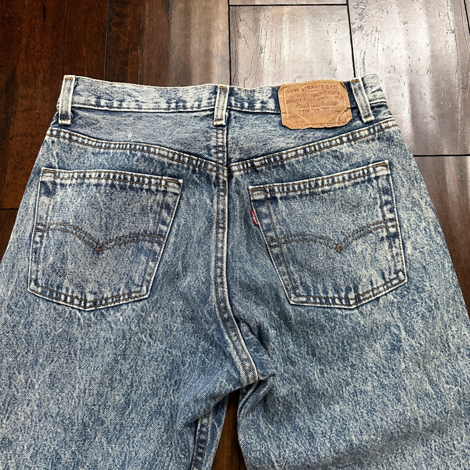 VTG 90s Levis 501 Button Fly 30x36 USA Tag Jeans Straight Acid Wash XX Act 27x32