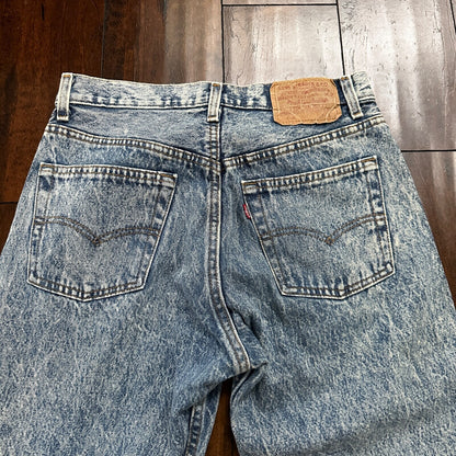 VTG 90s Levis 501 Button Fly 30x36 USA Tag Jeans Straight Acid Wash XX Act 27x32