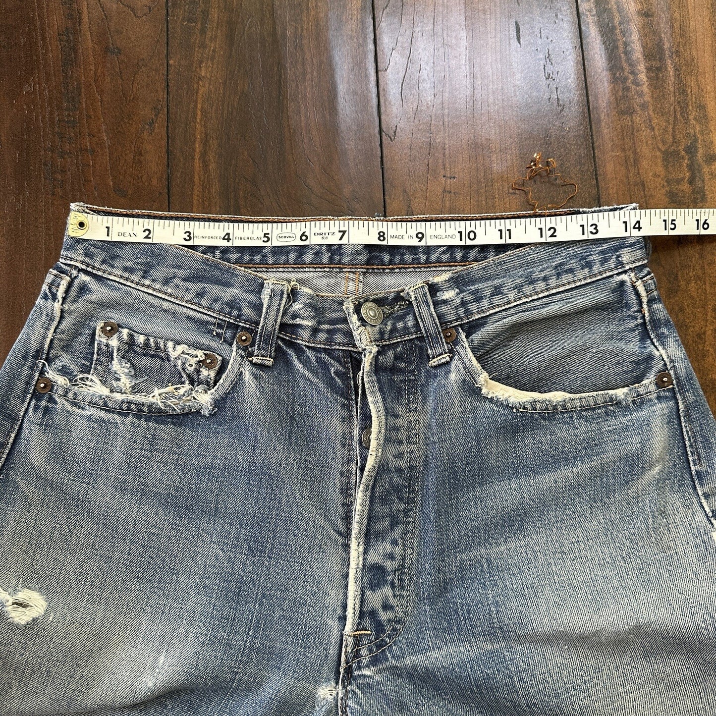 Vintage LEVIS 501XX Jeans Big E 1960s Denim Redline Selvedge 29x29 USA 60s 70s