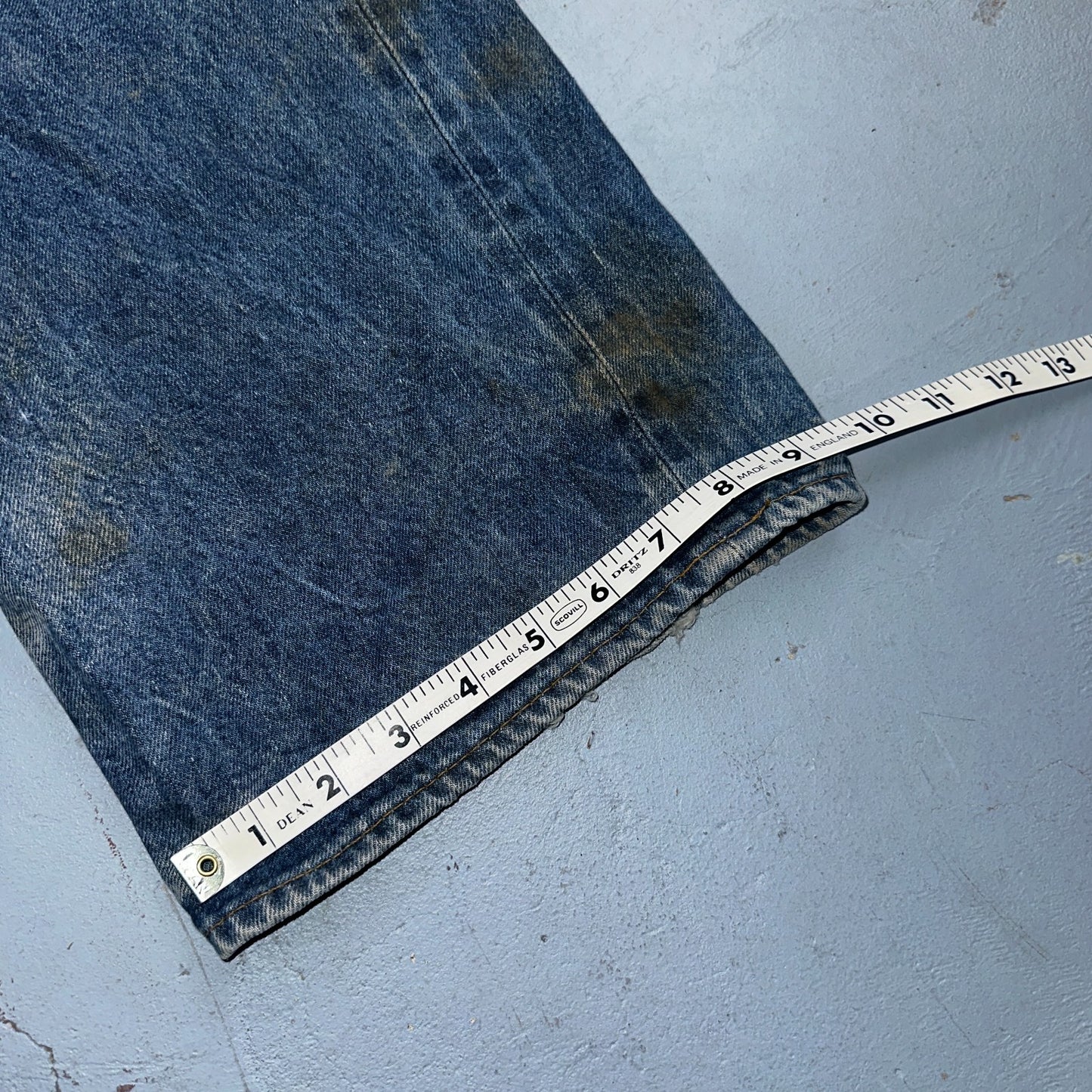 Levis 501 Vintage 80s Redline Selvedge USA XX Jeans Med Wash 48x30 Act 43x27