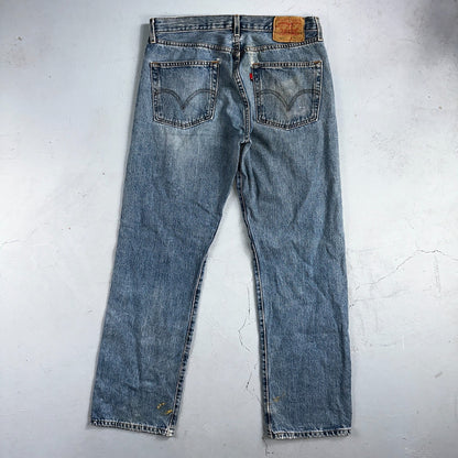 Levis 501 Vintage Y2K XX Straight Leg Jeans 90s Blue Med Wash 34x32 Act 31x31