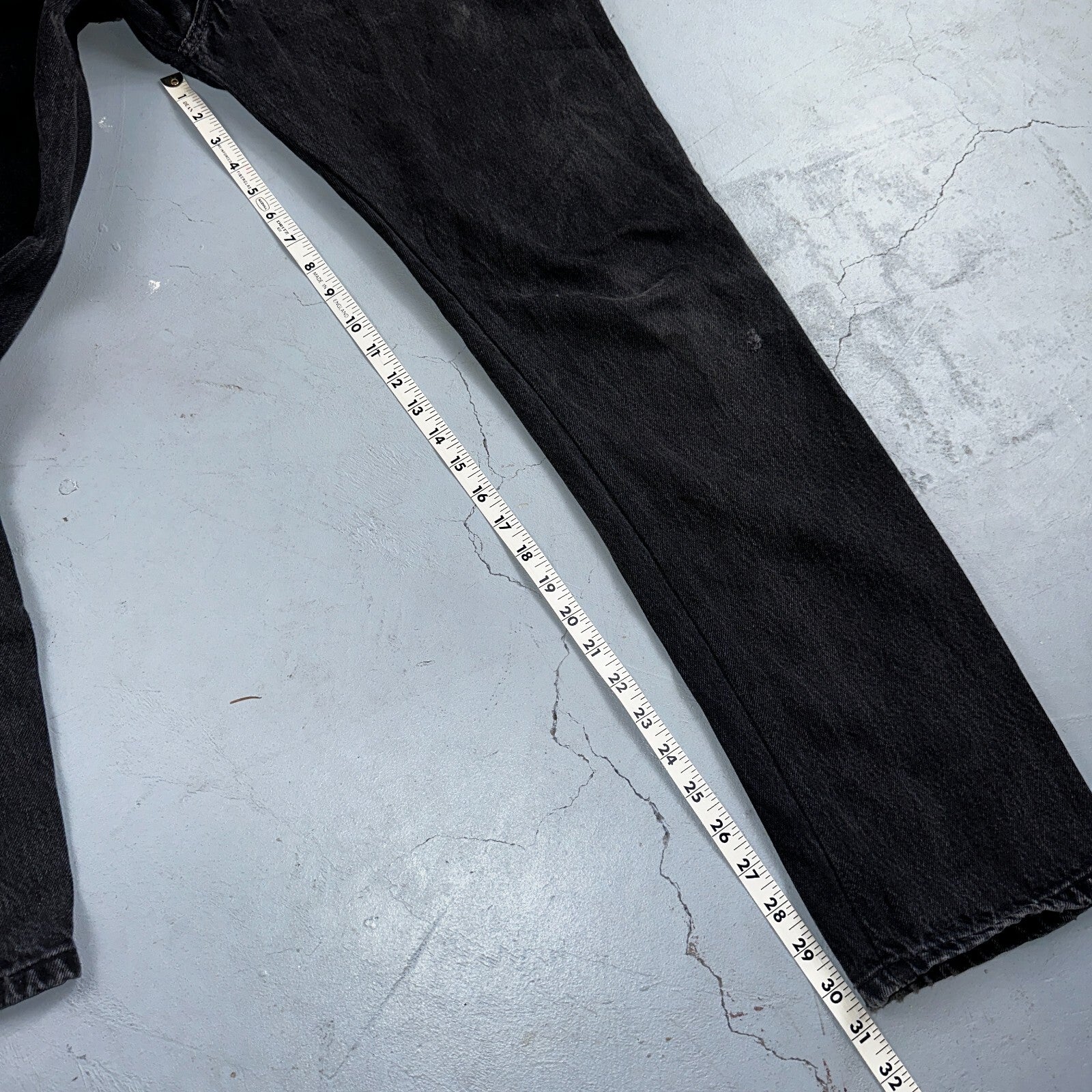 Levis 501 Vintage Y2K Mexico XX Straight Leg Jeans Black Wash 34x31