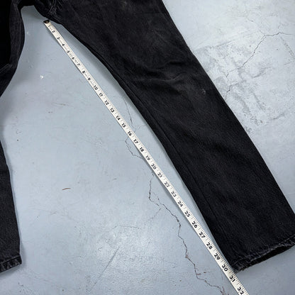 Levis 501 Vintage Y2K Mexico XX Straight Leg Jeans Black Wash 34x31