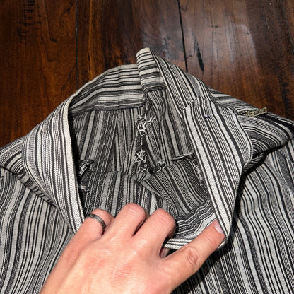 Vintage USA Rockabilly Womens Dress Pants 60s 70s Top Bottom Capri Striped 24x20