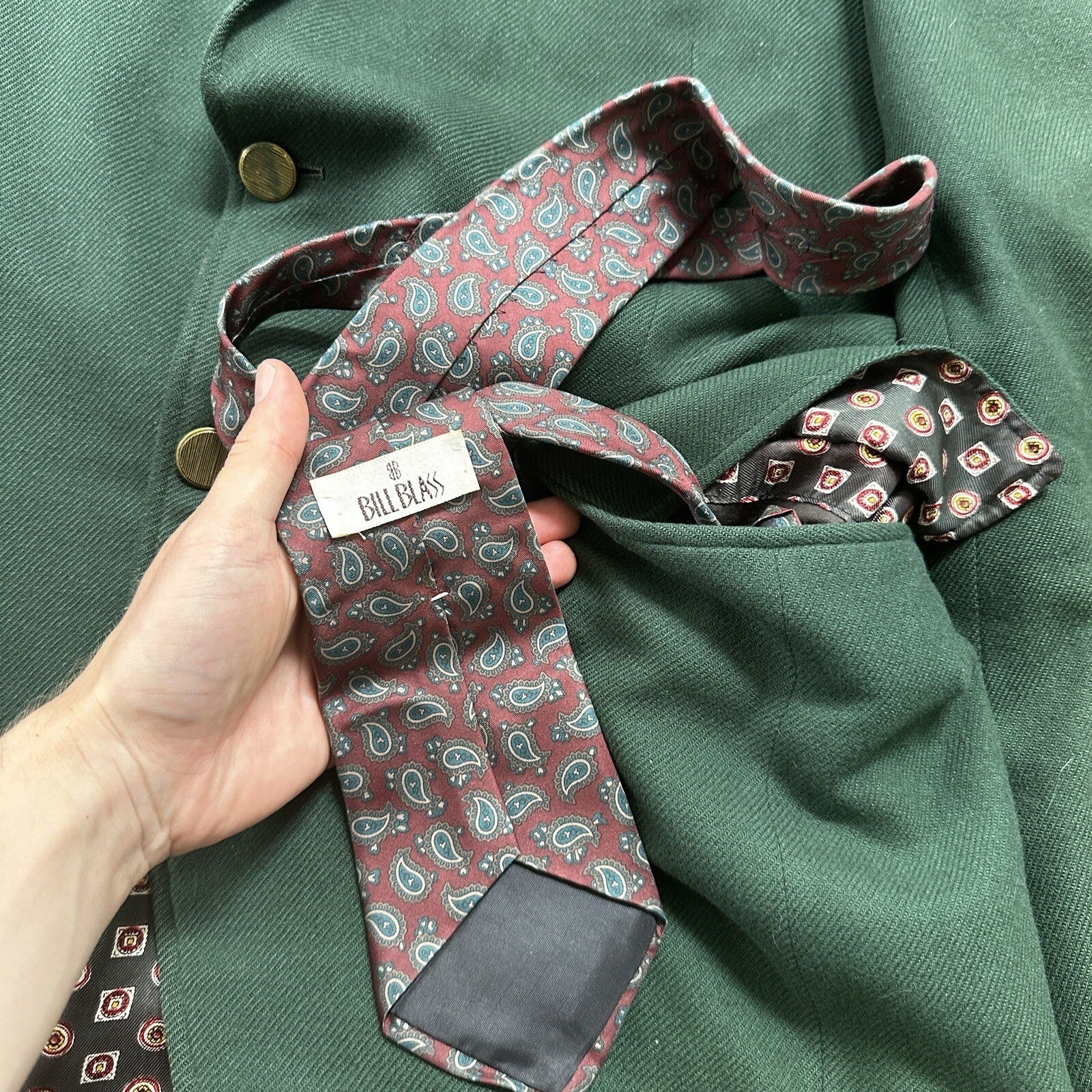 1960s 1970s Green Cashemere Sport Jacket VTG Mens Suit 44 34x32 Rockabilly Gray