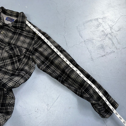 Pendleton Board Shirt Mens M 1960s Plaid Wool Long Sleeve VTG USA Loop Collar