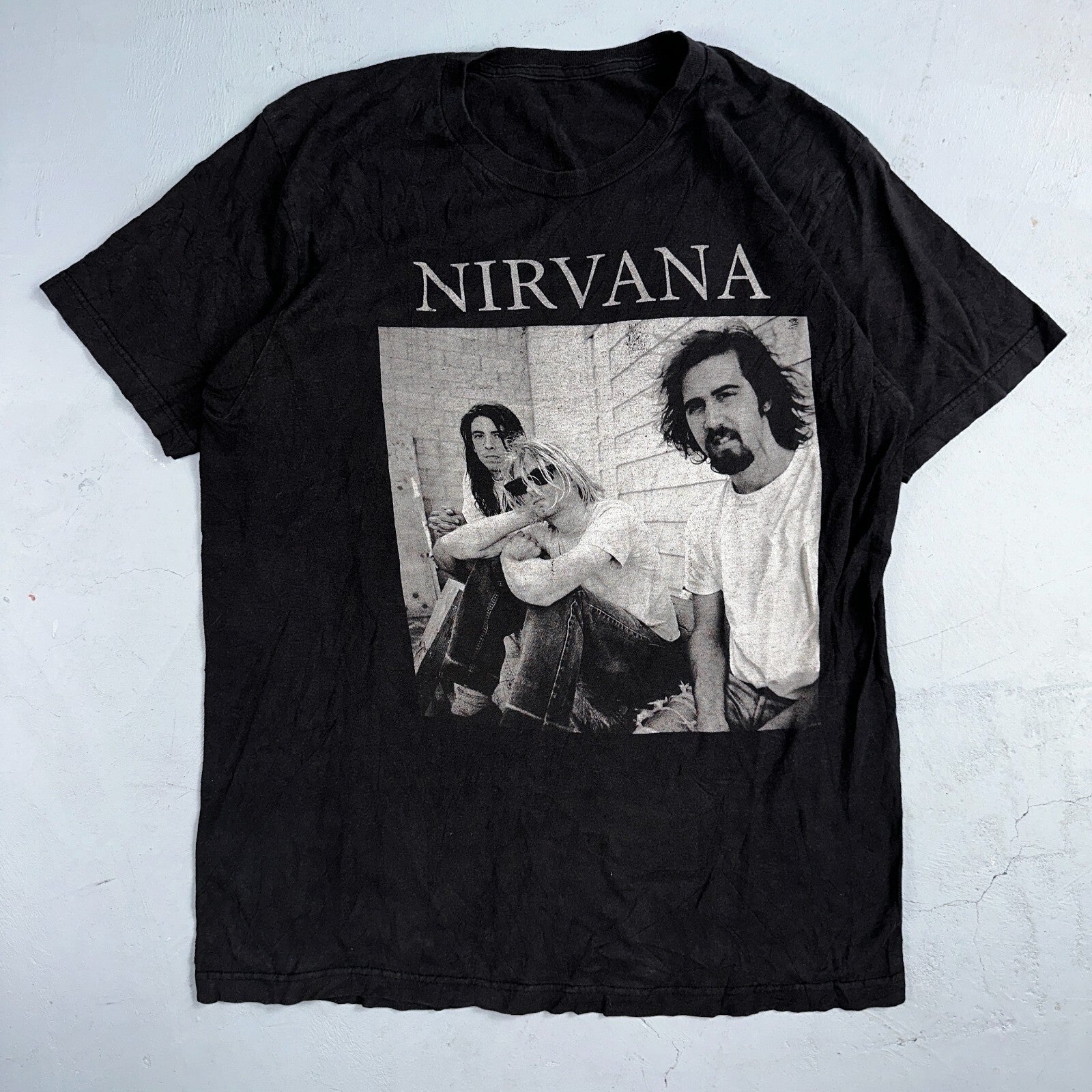 Nirvana Grunge Punk Rock VTG Style T Shirt Y2K Music Band Promo Kurt Cobain Art
