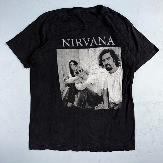 Nirvana Grunge Punk Rock VTG Style T Shirt Y2K Music Band Promo Kurt Cobain Art