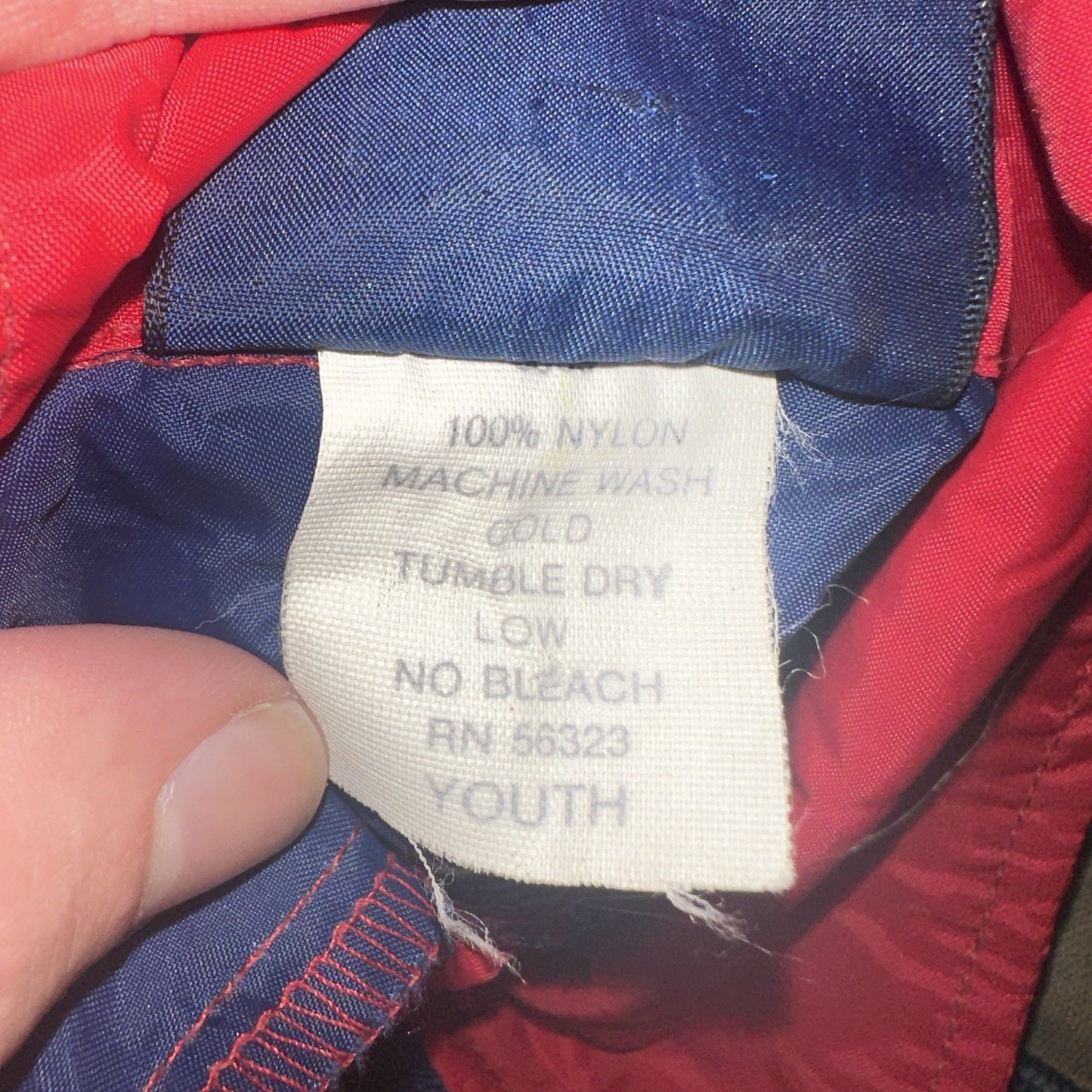 Nike 1980s Blue Tag Vintage Jacket Nylon 70s Windbreaker Running Front Youth XL