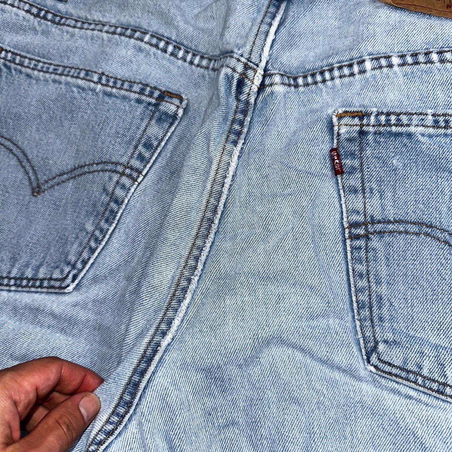 Levis 570 Jeans Mens 40x32 Blue Baggy Wide Loose Denim Pants Tapered 39x30