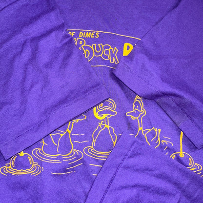Hanes 80s Rubber Duck Purple Funny VTG T Shirt 1980s March Dimes Rap Oregon