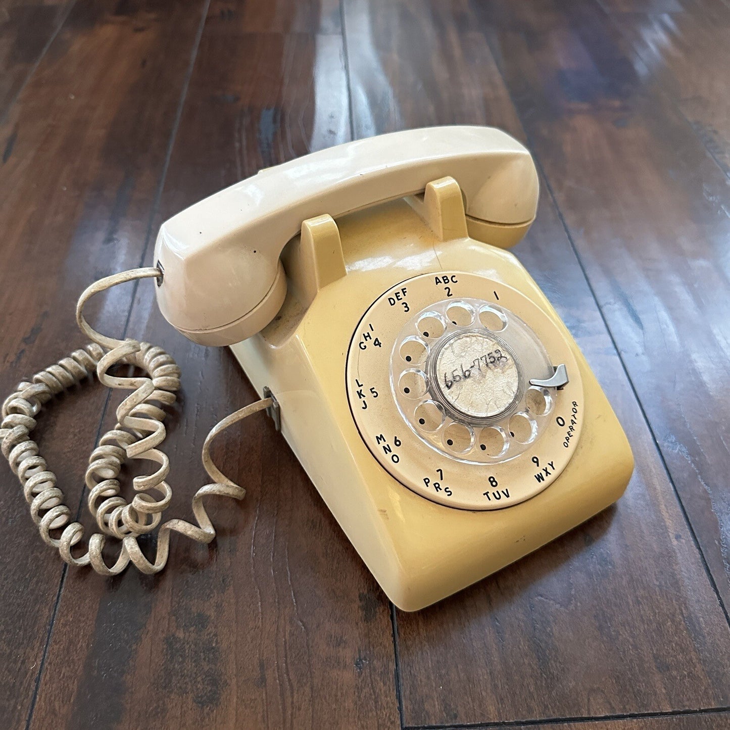 VTG Bell System Western Electric Beige Rotary Dial Desk Telephone 500 NE591 60s