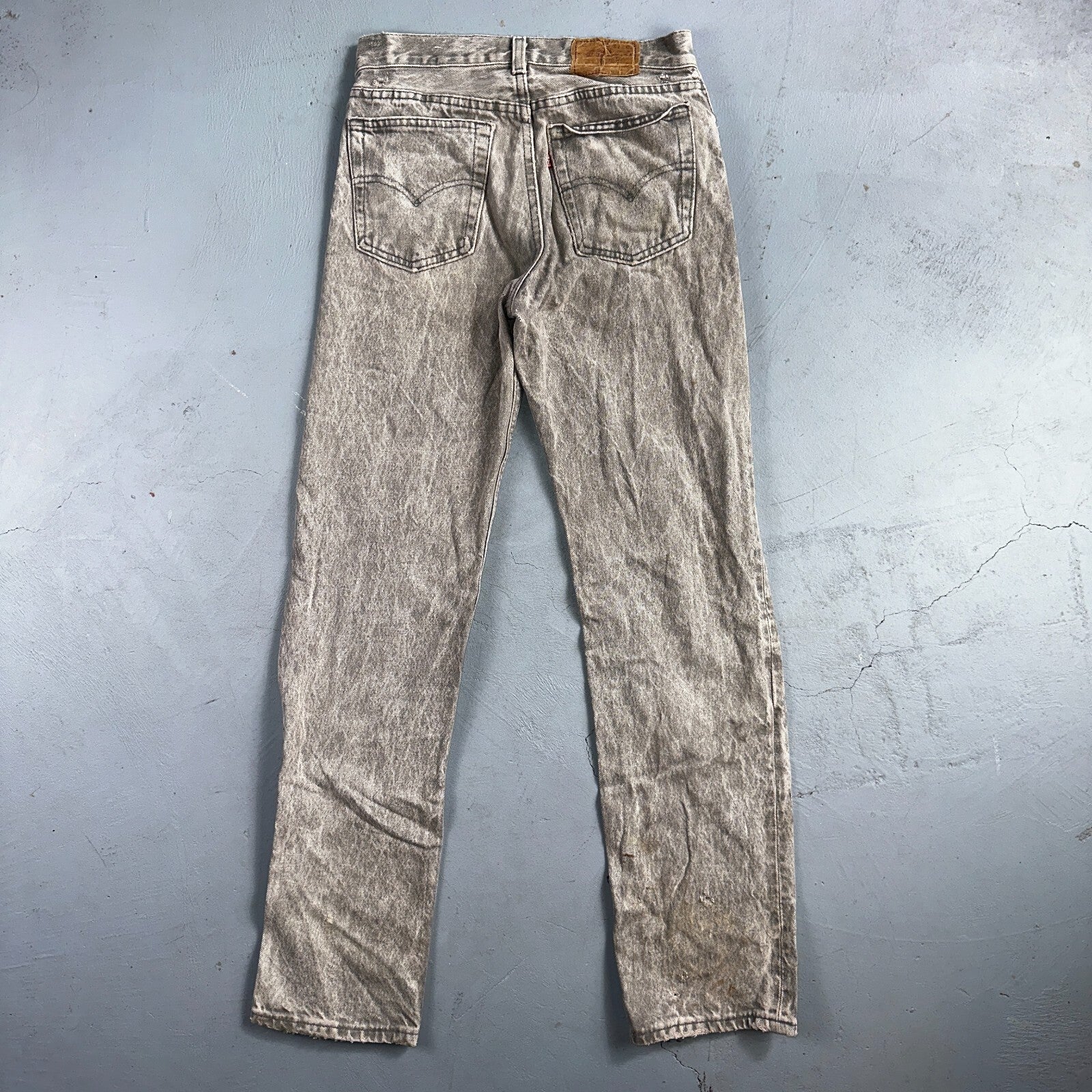 Levis 501 Vintage 80s USA XX Straight Leg Jeans Gray Acid Wash 27x32 Act 26x31