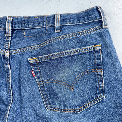 Levis 501 Vintage 90s USA XX Straight Leg Jeans Blue Med Wash 44x32 Act 40x28