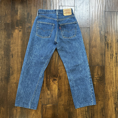 Levis Vintage 80s Redline Selvedge USA 501 XX Jeans 66 70s Dark 28x34 Act 24x25