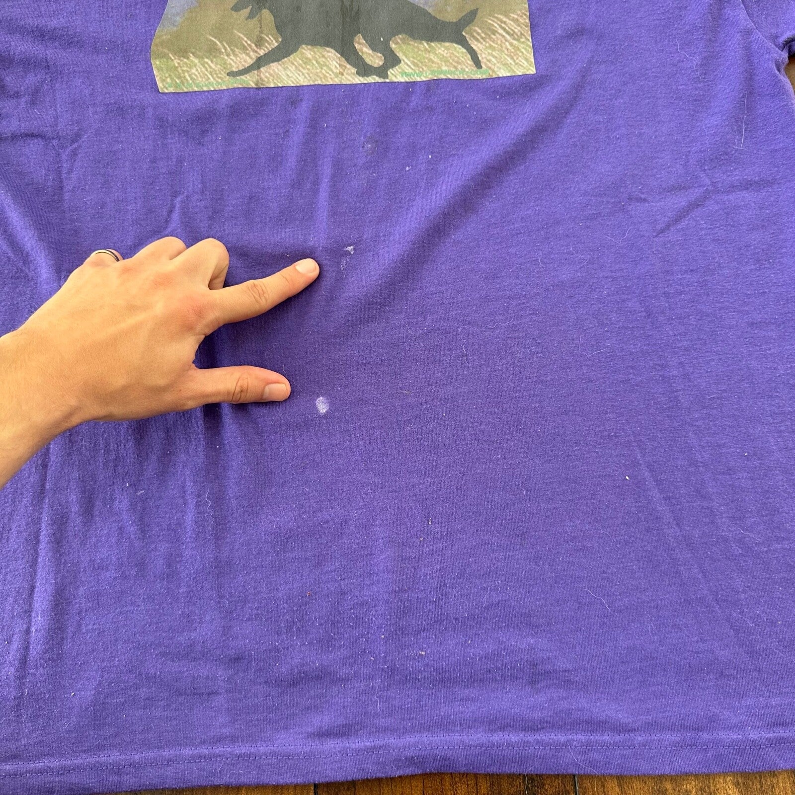 Oregon Wolfs Vintage T Shirt Purple 2004 Y2K Care Animals Dog Print Love Cute