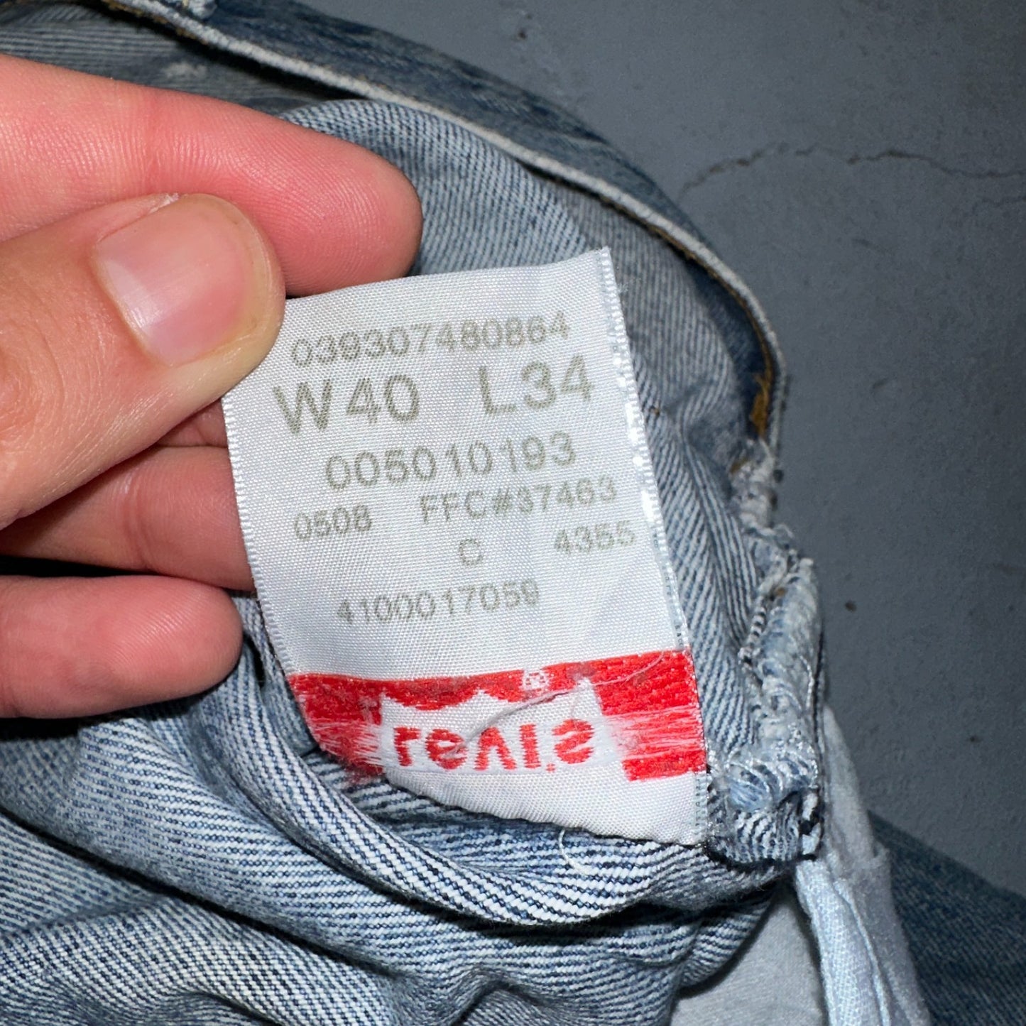 Levis 501 Vintage Y2K XX Straight Leg Jeans Blue Light Wash 40x34 Act 40x32