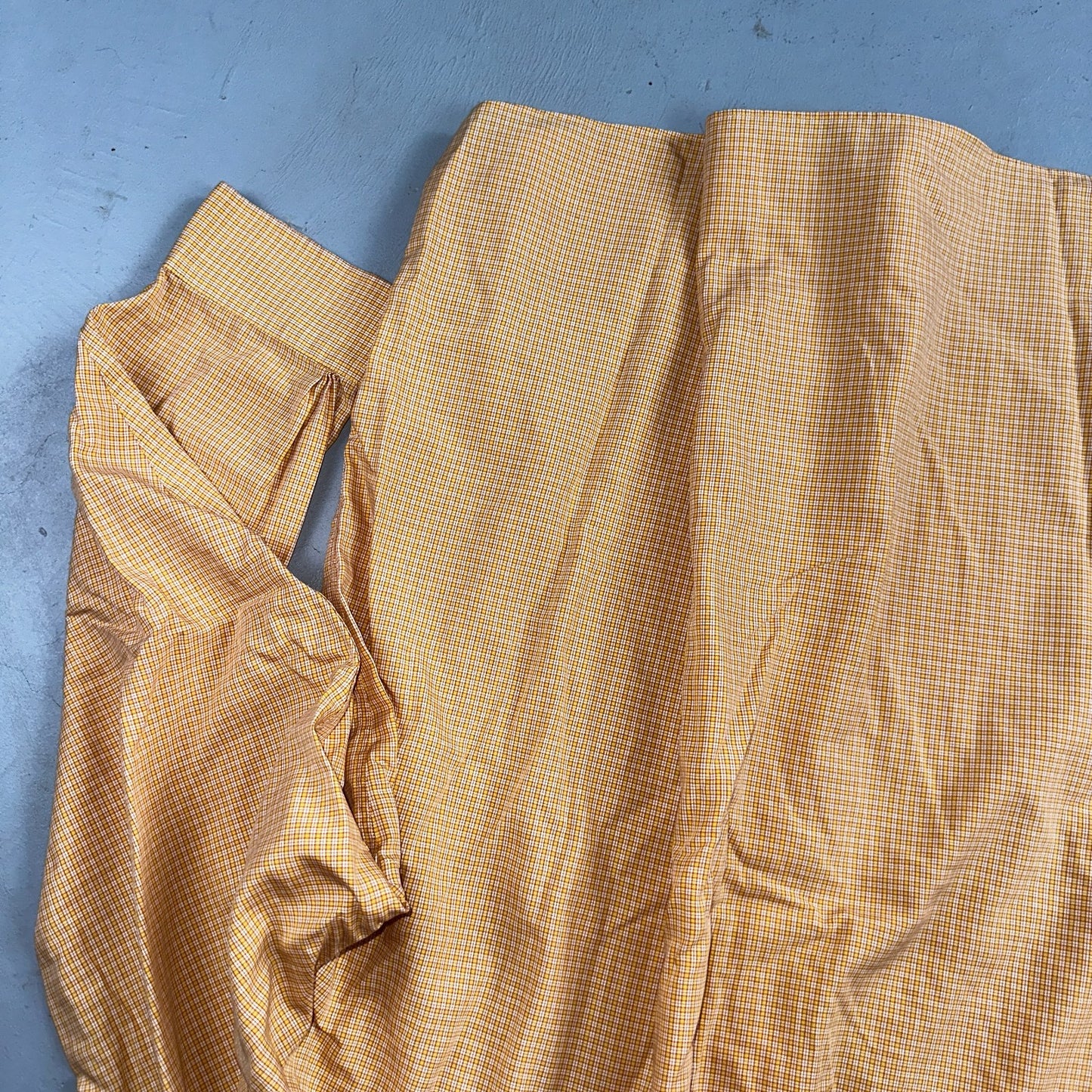 Brooks Brothers No Iron Button Down Long Sleeve Orange White Check Shirt 2XL