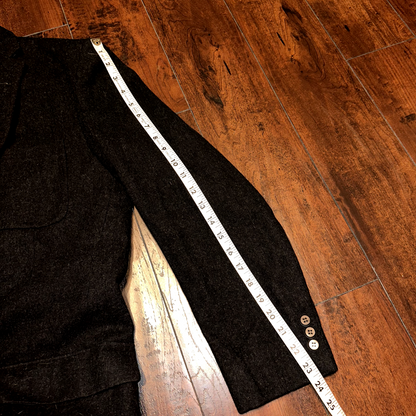 VTG 60s Amalgamated Union Made USA Wool Jacket Suit 42 1960s Blazer Black