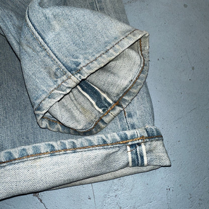 Levis 505 VTG 70s SS Redline Selvedge USA XX Jeans Light Wash Talon Act 29x34