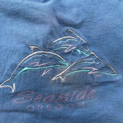 Sansegal Seaside Oregon VTG T Shirt Dolphins Ocean Whales Love Travel XL