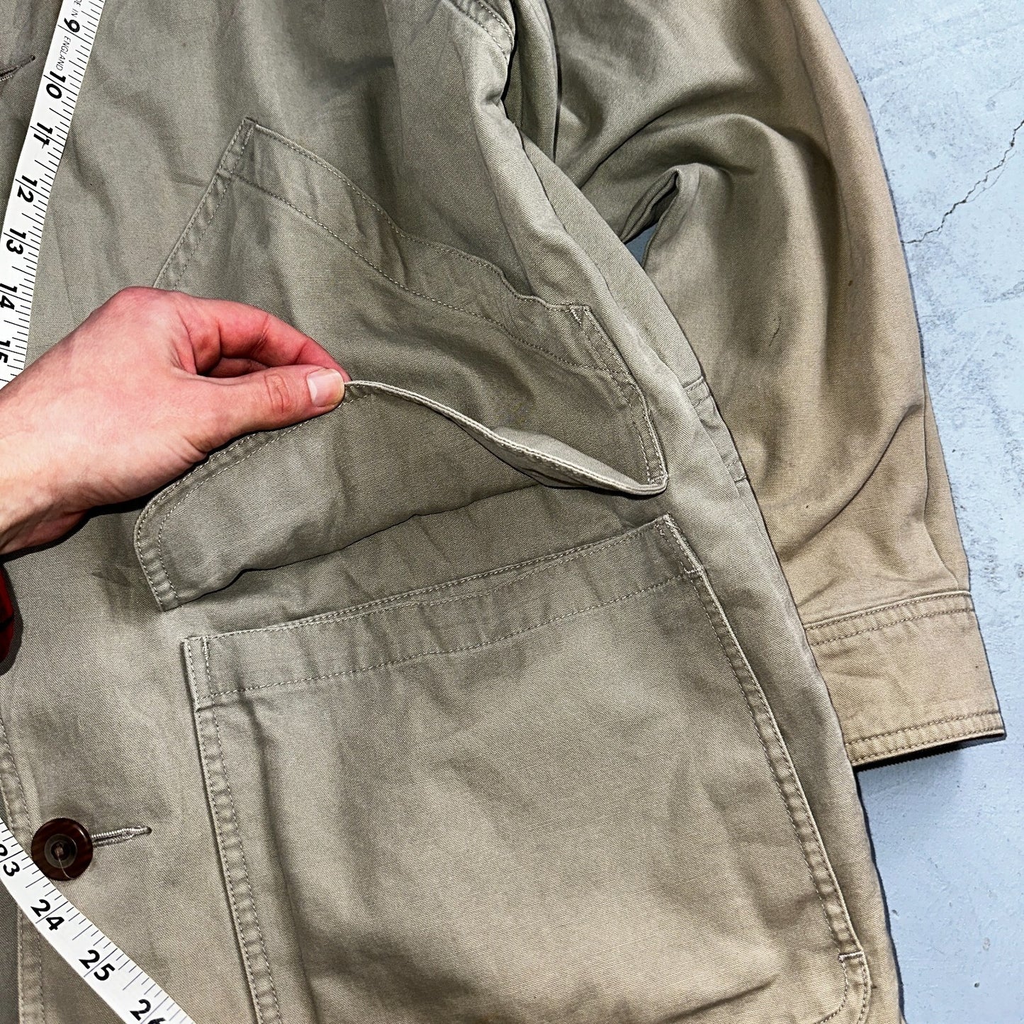 Eddie Bauer Jacket Mens M Tan Brown Chore Barn Field Coat Canvas Outdoor VTG