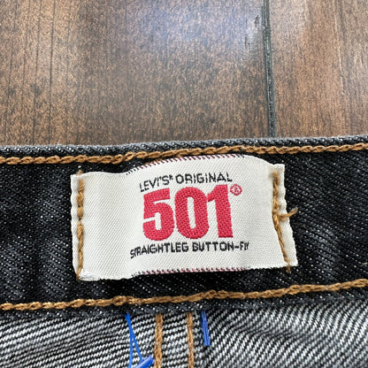 Vintage 90s Levis 501 XX 38x30 USA Tag Jeans Black 80s Act 36x30