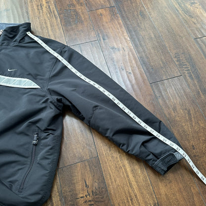 Nike Jacket Adult XL Black Nylon Softshell Fleece Coat 3M Warm Vintage Y2K 90s