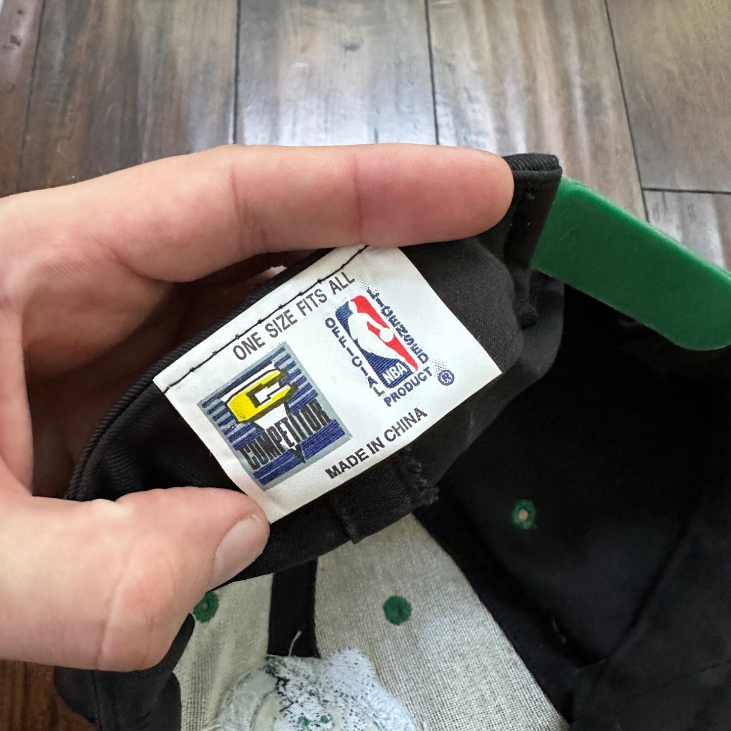 Boston Celtics VTG Hat Cap Snapback NBA Competitor Green Black Basic Team