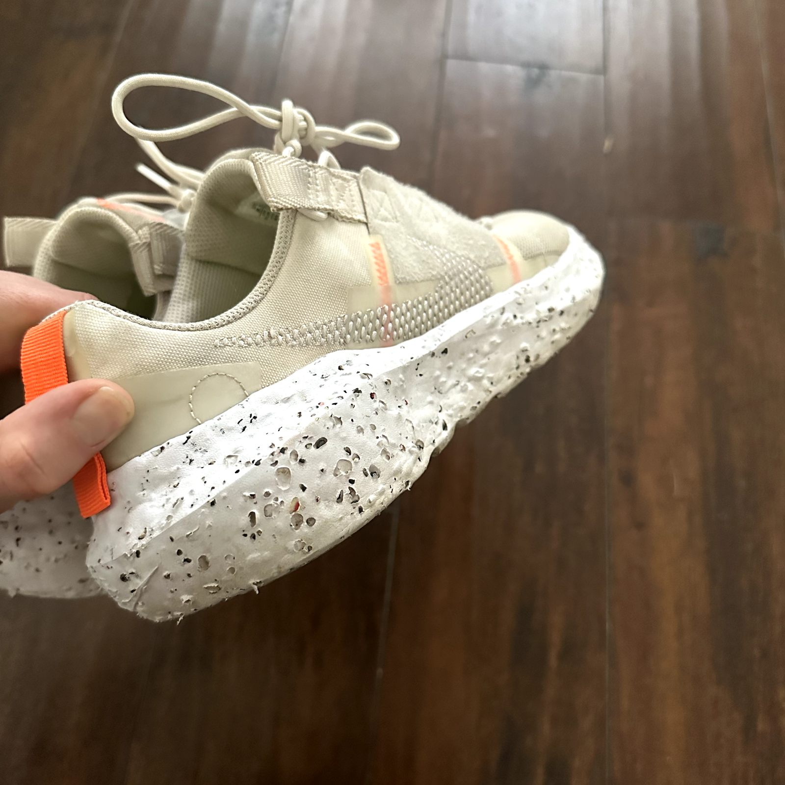 Nike Men's Crater Impact Lace Up Shoes Beige Orange Size 8.5 DB2477-100 No Box