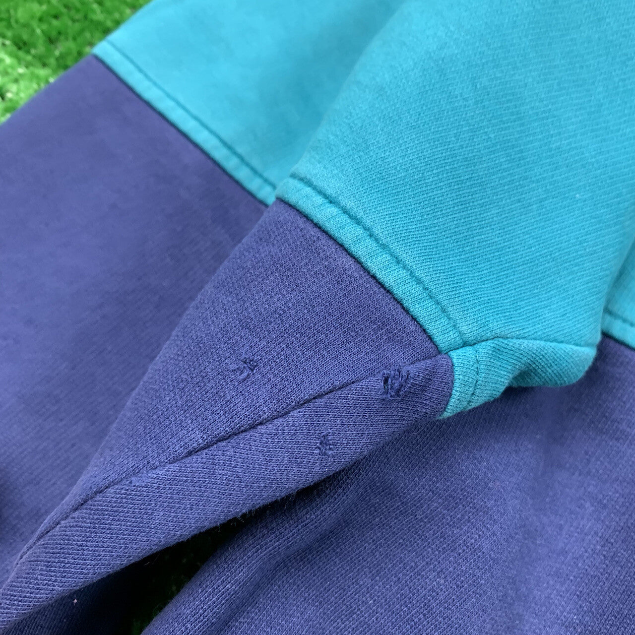 Nike Vintage Sweatshirt Mens T Shirt Tonal Hoodie Center Swoosh Blue 80s Rap